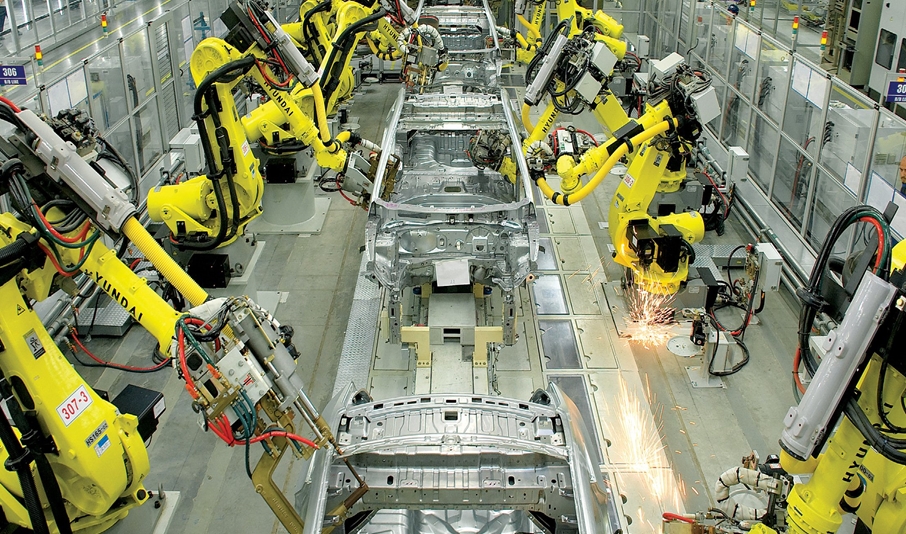 Automated control system for car assembly production and number registration